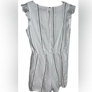 Kids White Striped Romper